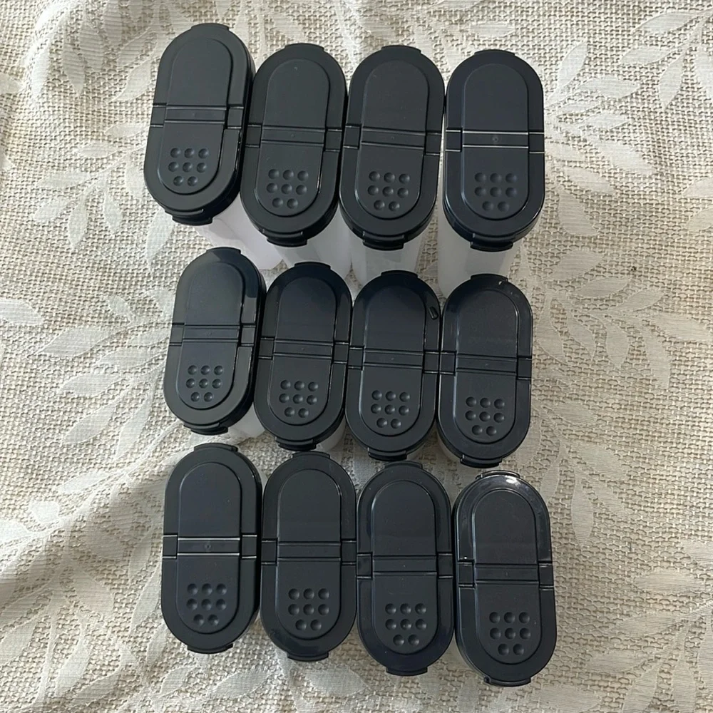 Tupperware Modular Mates‎ Grey Black Spice Shakers Containers Set of 12